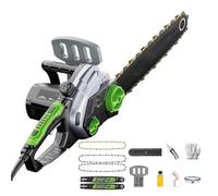 Tronçonneuse Électrique avec Guide-chaîne Et Chaîne, Scie Électrique Alimentée en 220 V, Lubrification Automatique, Tronconneuse Electrique Filaire avec Orifices De Ventilation 3D