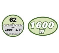 Tronconneuse electrique de 2200 W avec guide 450mm Ribiland PRTRE450