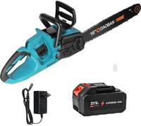 Tronçonneuse électrique, moteur brushless, pompe à huile automatique, avec 1XBattery