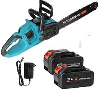 Tronçonneuse électrique, moteur sans balais, pompe à huile automatique, avec 2XBattery