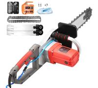 Tronçonneuse électrique pour béton 3800W, scie à béton électrique 6000 tr/min, machine de découpe murale portative avec suppression de la poussière, pour la découpe de maçonnerie de chaussée,35cm