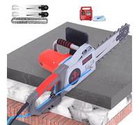 Tronçonneuse électrique professionnelle filaire pour béton avec double chaîne diamantée, poussière alimentée à l'eau, 6500 W, 0-6000 tr/min, profondeur de coupe 35 cm/48 cm pour murs de briques et de