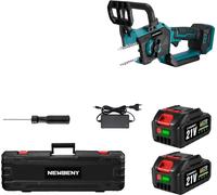 Tronçonneuse électrique sans balai, longueur de coupe 30 cm, puissance à grande vitesse, 2 batteries fiche EU