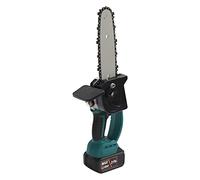 Tronçonneuse électrique sans fil 120 W 20 cm de puissance de coupe légère, scie de jardin pour la coupe des arbres et des arbustes, moteur puissant, coupe rapide, matériaux de haute qualité