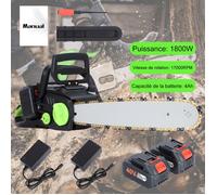 Tronçonneuse Électrique Sans Fil 16” - FIANAO - Moteur Brushless 1800W, Chaîne Haute Vitesse, Graissage Automatique, Domestique