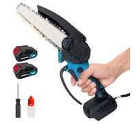 Tronçonneuse électrique sans fil de 15,2 cm pour Makita 18 V, avec 2 batteries de 3,0 mAh et chargeur, 750 W, avec chaîne et huile pour le jardinage, la coupe du bois et la taille