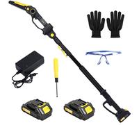 Tronçonneuse électrique sans fil Élagueur sur perche 2-en-1 Mini tronçonneuse - 2 Battery, Adjustable Pole