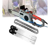 Tronçonneuse electrique Scie À Béton Portative Avec Pompe Eau Et 2 Chaînes/Guides, Découpe Murale 35cm/48cm Pour Granit/Marbre/Béton Anti-Poussière(350mm)