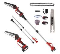 Tronçonneuse électrique - TEENO - 2-en-1 - Guide 35 cm - Perche télescopique - Moteur sans balais