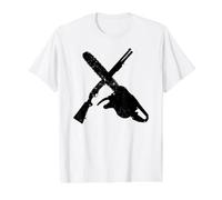 Tronçonneuse et Fusil de Chasse Zombie Hunter T-Shirt Graphique avec Valeur