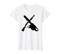 Tronçonneuse et Fusil de Chasse Zombie Hunter T-Shirt Graphique avec Valeur