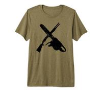 Tronçonneuse et Fusil de Chasse Zombie Hunter T-Shirt Haut de Gamme