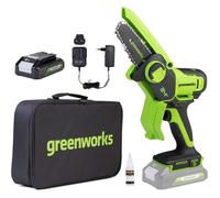 Tronçonneuse - GREENWORKS - 24V Mini - 10 cm - Batterie Sans Fil - 1,25 kg