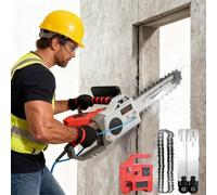 TronçOnneuse Murale éLectrique, TronçOnneuse à BéTon, TronçOnneuse Murale à ChaîNe DiamantéE Sans Balais,Machine De DéCoupe Murale 35 Cm/48 Cm, Pour Murs En BéTon Armé, Briques Rouges Et Ciment