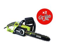 Ryobi Tronçonneuse électrique RCS2340B2C – 2300 W – 40 cm – 2 chaînes