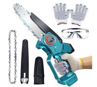 Tronçonneuse sans balais de 20 + 15 cm pour batterie Makita 18 V, mini tronçonneuse de rechange à une main, pour batterie Makita, scie à chaîne électrique, pour couper du bois, élagage d'arbres,