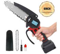 Tronçonneuse sans fil 6 pouces MAWIRON avec 2 Chaînes Guide corps uniquement, sans batterie), compatible avec la batterie Einhell