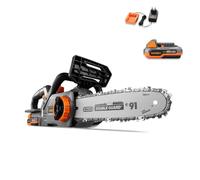 Tronçonneuse sans fil à batterie 20V FUXTEC FX-E1KS20 - batterie 2Ah et chargeur 1A inclus - longueur du guide-chaine 10", vitesse de la chaîne 5 m/s Pour le travail du bois et le jardinage