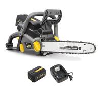 Tronçonneuse sans fil à batterie, 40 V, guide 16 pouces, GT ELEC + batterie 2 Ah