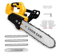 Tronçonneuse sans fil compatible avec batterie Dewalt 20 V, mini tronçonneuse de 30,5 cm, avec 3 chaînes et verrou de sécurité, tronçonneuse électrique manuelle pour couper du bois, tailler des arbres