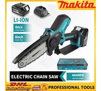 Tronçonneuse sans fil Makita 18V pour le travail du bois, petite tronçonneuse portative de 6 pouces, mini tronçonneuse électrique pour l'abattage a set EU