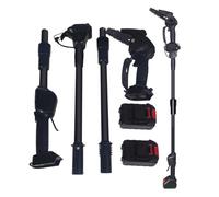 Tronçonneuse sans fil, scie à chaîne électrique de 6 pouces avec 2 batteries de 2000 mAh, petite scie à chaîne alimentée par batterie avec poteau télescopique amovible pour branches d'arbres 2.25m