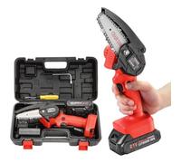 Tronçonneuse Sans Fil - TEENO - Mini tronconneuse à batterie Rechargeable - 4 pouces - 500W - 21V