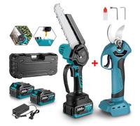 Tronçonneuse sans fil - YOFIDRA - Pack 8"" + Sécateur 30mm - 18V - 2x1.5Ah - Moteur sans balais