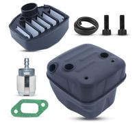 Tronçonneuse Silencieux d'échappement Ligne de Filtre à air et Carburant Pièces de Rechange pour Husqvarna 357 359 357XP avec Boulon de Joint Remplacer l'OEM pour 503917601, 537010901