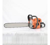 Tronconneuse Thermique, 58cc 20 Pouces Elagueuse Thermique, tronçonneuse haute puissance, tronçonneuse de jardin compacte, jardin pour élagage Orange