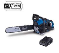 Scheppach Tronçonneuse thermique PCS56E - Tronçonneuse à essence - Moteur à essence 2 temps 3,1 CV / 2,3 kW - Guide-chaîne et chaîne ProCut 20" / 51 cm - Batterie et chargeur inclus