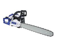 Tronçonneuse Thermique - Curfair - 58CC - 20 Pouces - 2 Temps - 2200W - Bleu -Tronçonneuse à essence haute puissance