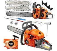 Tronçonneuse Thermique Professionnelle 5,9 CV, Guides 40 cm et 45 cm, Démarrage Facile