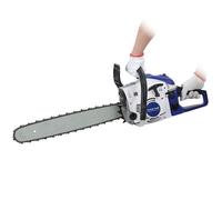 Tronconneuse thermique professionnelle 58 cm³ puissance elevee pour coupe rapide et precise de bois dur ideal jardin et