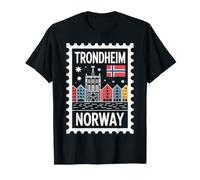 Trondheim Norvège Timbre-Poste Souvenir de Voyage T-Shirt