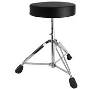 Trône de tambour réglable avec base trépied robuste, tabouret de tambour rembourré pliable avec plage de hauteur de 42 à 55 cm, pieds en caoutchouc antidérapants pour musiciens et artistes