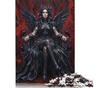 Trône Rouge de la Reine Corbeau Puzzle 1000 Pièces, Jeu Familial