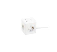 TRONIC® Cube multiprise avec ports USB (blanc)