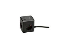 TRONIC® Cube multiprise avec ports USB (noir)