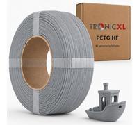 TRONICXL 1 kg de filament PETG-HF compatible avec imprimante 3D Bambu Lab pour Bambulab Bobine vide (avec encoche ) AMS AMS2 P2S, H2D, H2S, X1C, P1S, A1, P1P, A1 mini Gris