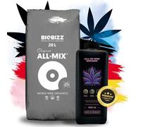 TronicXL 1 x Engrais All in One pour BioBizz + 1 sac All Mix Terreau pour la germination & la floraison Allmix Set complet de culture Try Pack