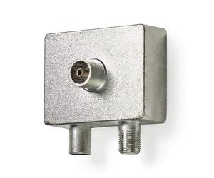 TronicXL Adaptateur multimédia IEC coaxial large bande pour modem câble et câble TV câble TV répartiteur Internet Data/télévision I Adaptateur coaxial 2 voies