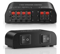 TronicXL Boîtier de commutation pour 2 paires d'enceintes stéréo 2 voies - Interrupteur audio analogique - Commutateur d'entrée - Commutateur audio souple
