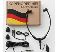 TronicXL Casque avec mentonnière pour TV, PC et HiFi Seniors 117 dB, avec câble de 3 m de long, prise jack 3,5 mm