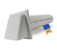 TronicXL Climatiseur Mur Traversée de Mur Conduit + Hotte d'extraction Mur Boîtier + Tuyau 50 cm pour 100 mm Tuyau d'évacuation Ventilateur d'extraction Mur Mur Traversée