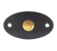 TronicXL Ellipse V2A Plaque de Sonnette Acier Inox Anthracite Bouton Or