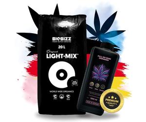 TronicXL Fertilisant Tout-en-Un pour BioBizz + Sac de 20 L Light Mix Grow Terre pour la Culture et la Floraison Lightmix Kit Complet de Culture