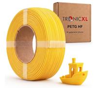TRONICXL Filament PETG-HF de 1 kg pour imprimante 3D Bambu Lab compatible avec Bambulab Bobine vide (avec encoche AMS AMS2 P2S, H2D, H2S, X1C, P1S, A1, P1P, A1 mini (jaune)
