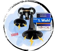TronicXL Klaxon à air pour camion 24V Klaxon à air comprimé homologation E9 TGV AIR HORN Klaxon de signalisation double pour camion, bateau, tracteur