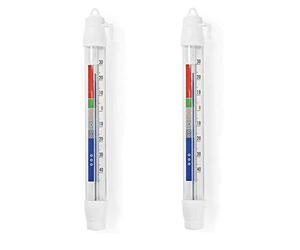 TronicXL Lot de 2 thermomètres de réfrigérateur professionnels - 30 + 50 °C - Technique de stockage Technique de climatisation - Réfrigérateur Congélateur Aliments Pour Bosch Siemens Miele AEG